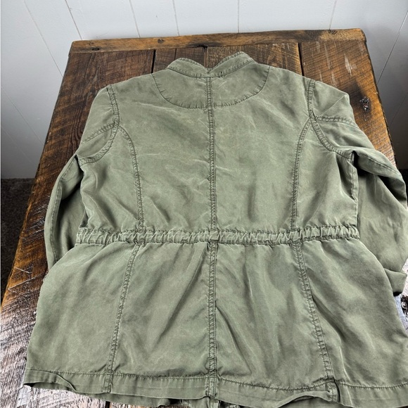 Social Standard by Sanctuary Utility Jacket Green Tencel Drawstring L - Picture 8 of 8